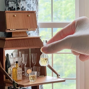 Miniature 1:6 Scale - Robot Design Wooden Wine Chest