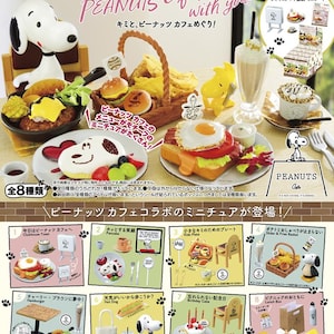 Re-ment Dollhouse - Miniature Peanuts Cafe Tour with You - Complete Set -  All 8 Boxes
