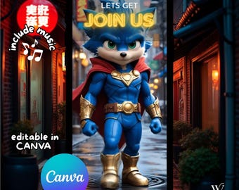 Sonic Birthday Video Invitation | Editable Digital Kids Party Evite | Sonic Theme Boy Invite | Instant Download