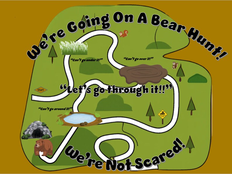 Going on a Bear Hunt the Map Etsy
