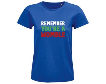 Erinnerung, du bist ein Womble T-Shirt, 70er Jahre Retro British TV Tee, Bio-Baumwoll Top