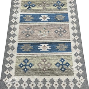 3x5 4x6 8x10 Kilim Dhurrie Rug High Quality Handwoven Flatweave Wool Rug for Living Room Bedroom Office, Customize in all Size