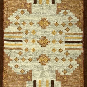 Swedish Marianne Richter Inspired High Quality Flatweave Wool Rug for Living Room Bedroom, 8x10 Rug, Customize in all Size