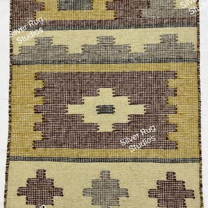 Handwoven Wool Kilim, Custom Dhurrie Rug, Scandinavian Kilim Jute Rug, Flatweave Rug, 6x9 8x10 9x12 Rug for Living Room, Home Decor