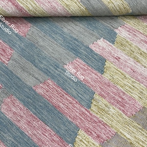 8x10 9x12 6x9 Stripped Wool kilim Rug High Quality Handwoven Flatweave Rug for Living Room, Office Rug, Bedroom Rug  Customize in all Size
