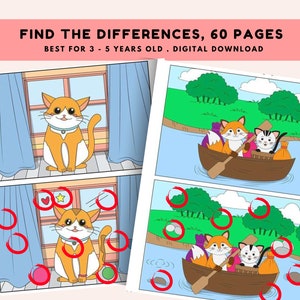 Trouve les Différences - 30 JEUX LICORNE: Dès 5 ans - Jeu des différences -  Livre de jeux pour enfant, cahier d'activités avec 5 à 10 différences par