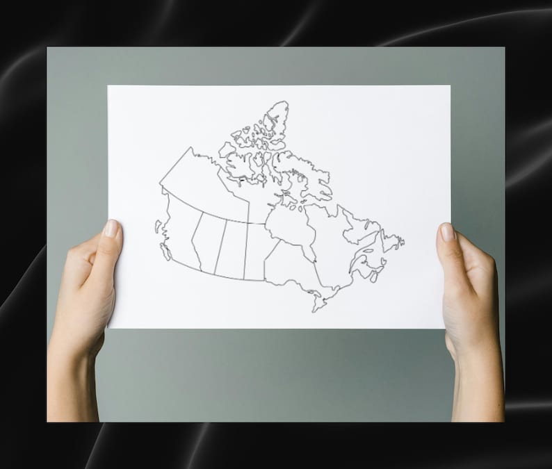 Printable Blank Canada Map Educational - Il 794xN.6333966329 Fewa 