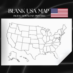 Printable Blank US Map | Educational Map for Kids | USA Coloring Page | United States Map Coloring.