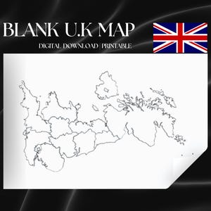 Mapa do Reino Unido em branco para impressão | Mapa educacional do Reino Unido para crianças | Página para colorir do mapa do Reino Unido | Geografia do Reino Unido | Reino Unido para impressão