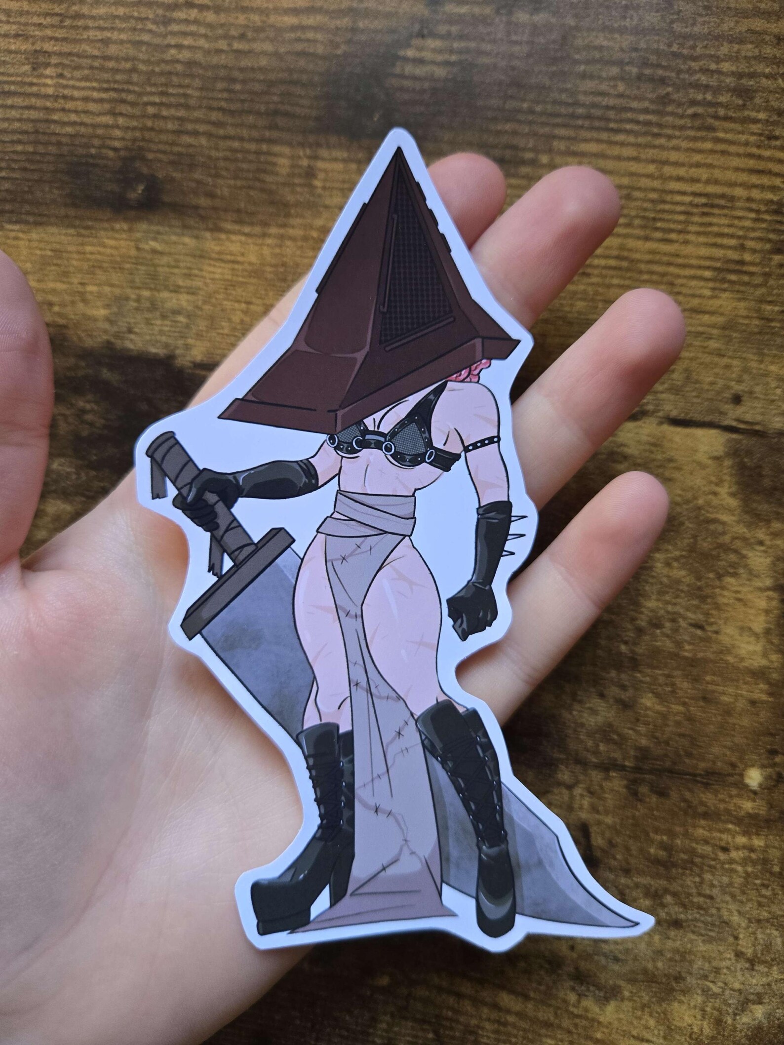 Pyramidal Female Figure Female Pyramid Head Sticker - Etsy