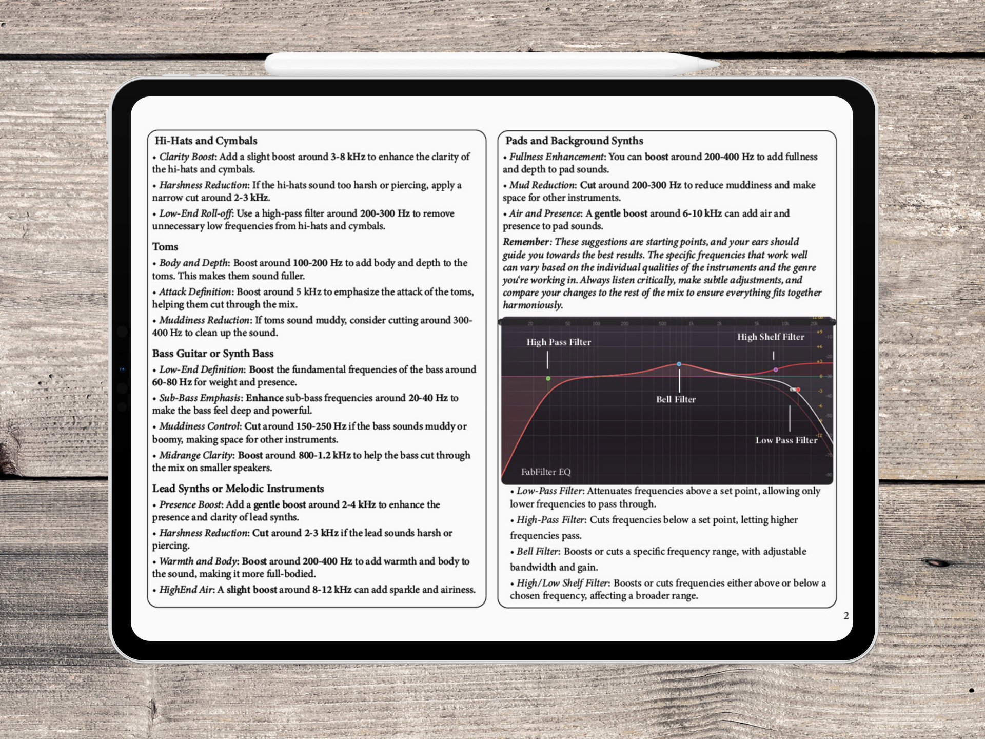 Ultimate Beat Mixing Guide - Mixing Cheat Sheet Music Production ...