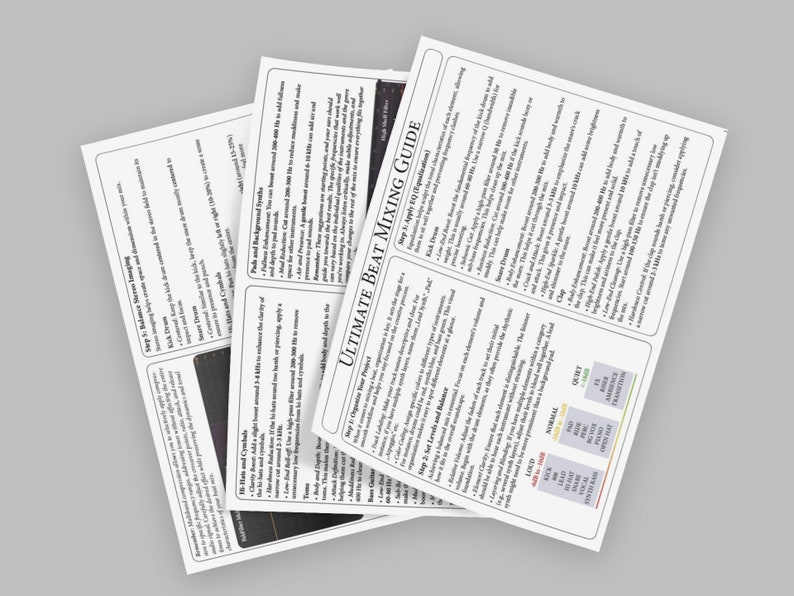 Beat Making Pdf Ultimate Beat Mixing Guide - Mixing Cheat Sheet Music Production ...