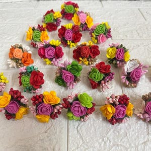 Adjustable Floral Jewelry Rings, India Pakistani Wedding Sangeet Mehndi Dholki Haldi Shaadi Favors, Bridesmaids Gift, Bachelorette Favors
