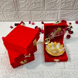 Pack of 10-100 Gold Silver Plated Return Gift Bowls Indian Wedding Gift Party Favor Gift Bowl Decorative Bowl Set Ethnic Wedding Favors Gift