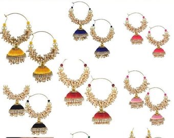 Lot Of 10-100 Pairs Silk Thread Earrings, Mehndi Favors, Dholki Jagoo Return Gifts, Bridesmaid Gifts, Mehendi Sangeet Return Gifts For Guest