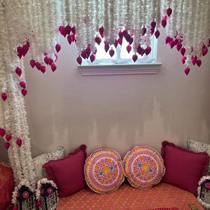 Jasmine Lotus Hangings Wedding Decor, Mehndi Sangeet Party Decoration, Diwali Home Decor, Mandap Decoration, Floral Hangings For Decorations