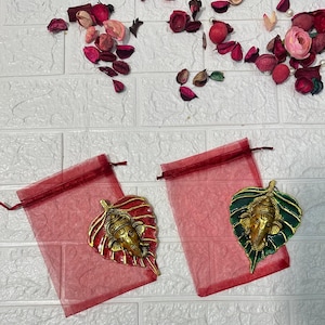 Lot Of Metal Leaf Ganesha Wall Hanging, Housewarming Favors, Wedding Return Gifts, Baby Shower Gifts For Guests, Diwali Gifts, Free Shipping