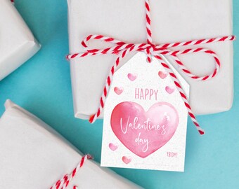 Valentines gift tags, printable Valentine tags, Printable Gift Tags, Happy Valentines Day Tags, Instant download, Classroom valentine
