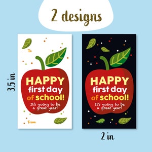 Terug naar school-tag, gelukkige eerste dag op school, eerste schooldag, een geweldig jaar, schoolklas gunst, klaslokaal afdrukbaar
