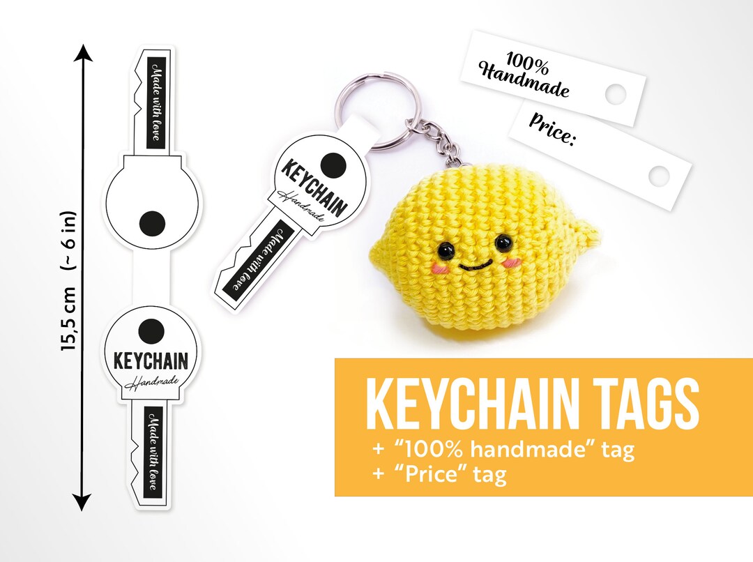 Keychain Tags, Keychain Labels, Printable Tags for Handmade Keychains