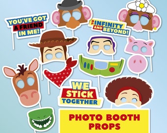 Toy story props, printable photo props, Toy story birthday, Photobooth, Toy story photo booth props, Infinity and beyond