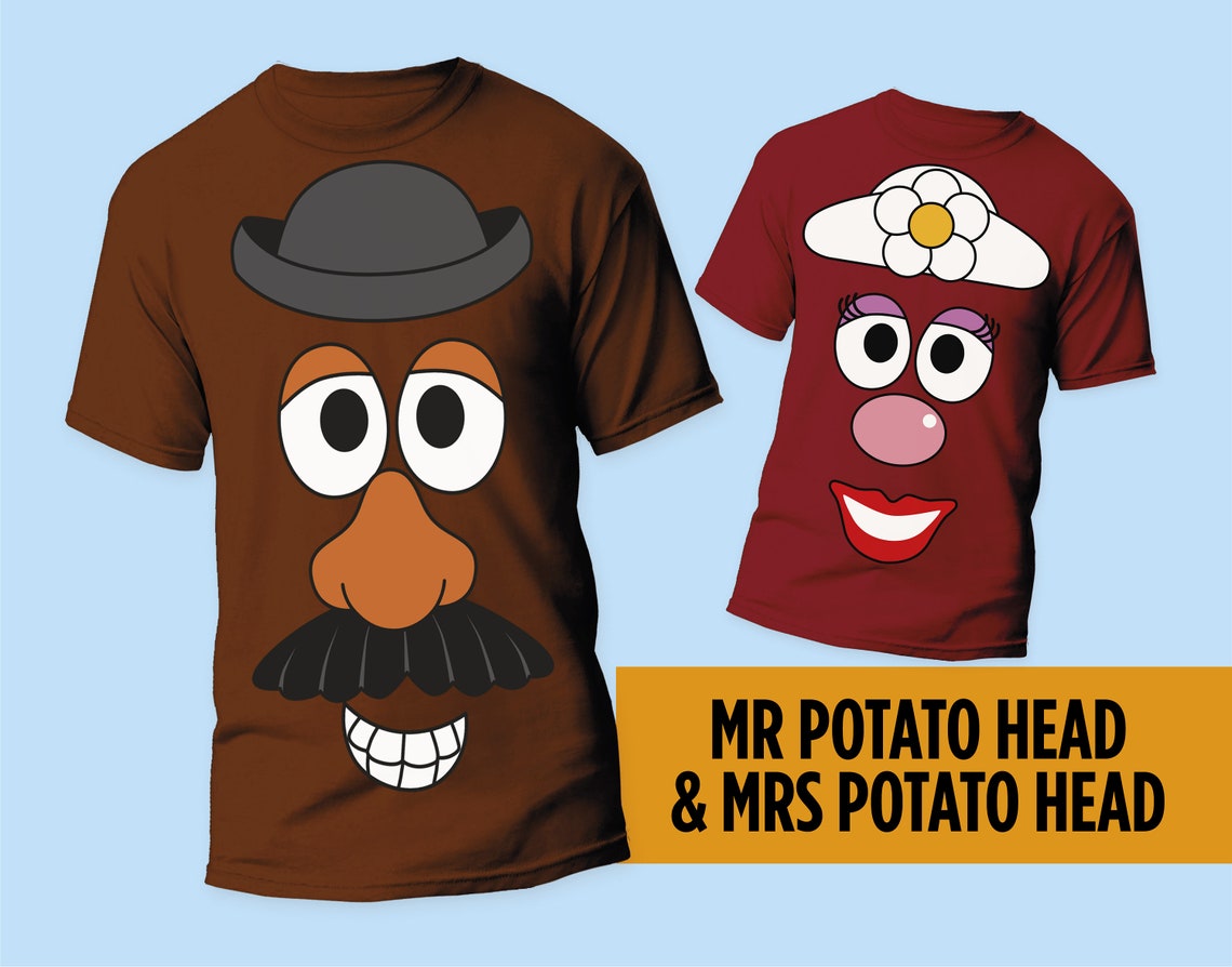 Mr Potato Costume, Mrs Potato Head Costume, Potato Head SVG, PDF, Large ...
