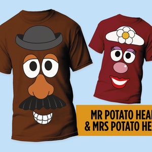 Mr Potato costume, Mrs potato head costume, Potato head SVG, PDF, Large size clipart, Toy story, printable, Clipart, Digital file