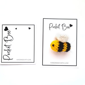 Cartes d’abeille de poche DIY, porte-câlin de poche, carte de support d’abeille de poche, carte pour abeille de poche, carte imprimable pour abeille, pour vendre abeille de poche, marché