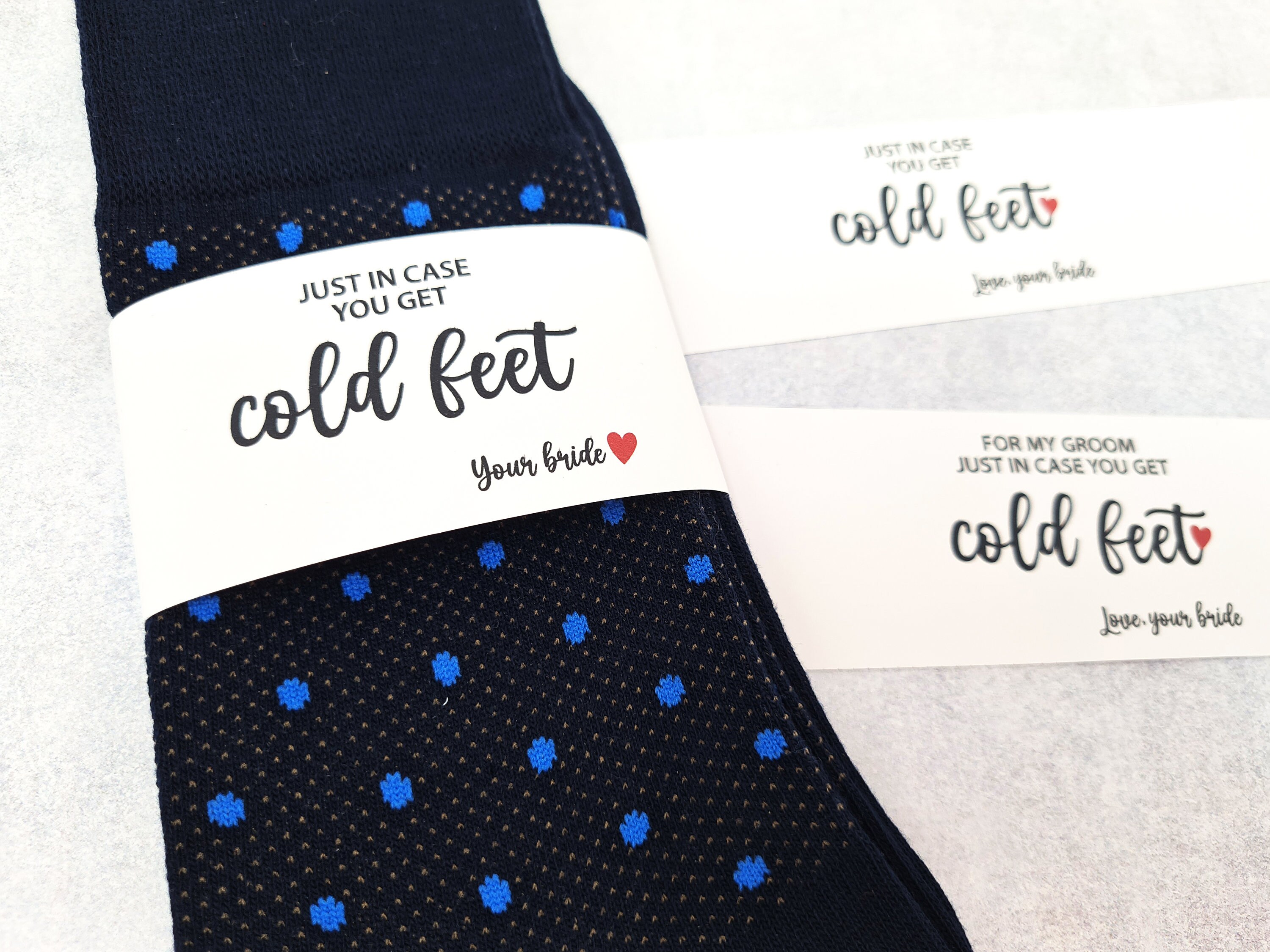 Cold Feet Sock Label, in Case You Get Cold Feet, Groom Sock Label, Sock ...
