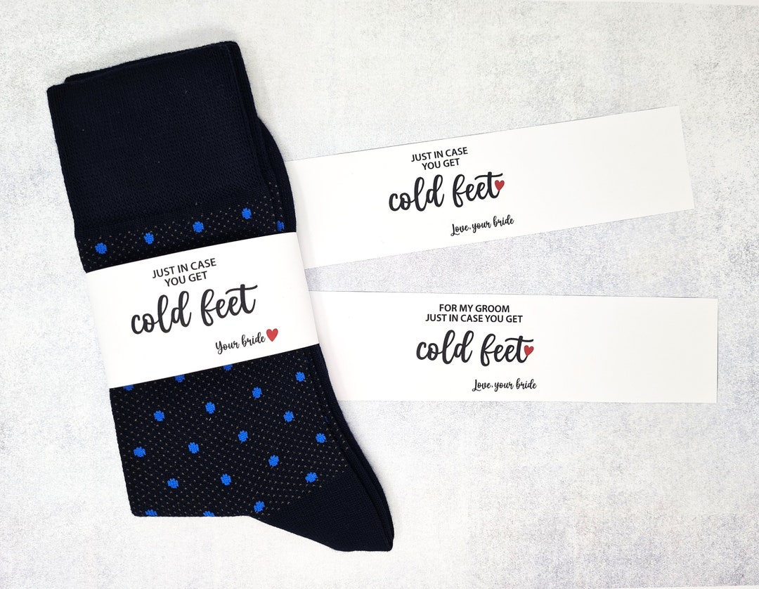 Cold Feet Sock Label, in Case You Get Cold Feet, Groom Sock Label, Sock Wrapper, Printable Groom