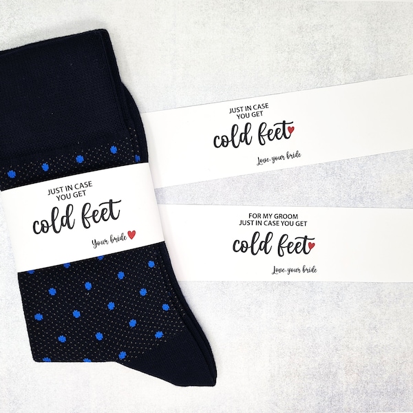 Kalte Füße Sockenetikett, für den Fall, dass Sie kalte Füße bekommen, Bräutigam Sockenetikett, Sockenverpackung, druckbares Bräutigam Sockenetikett, Hochzeitstag Socken, Geschenk für