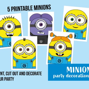 Minion clipart, Minion printables, Minion party decorations, Minion birthday, Kids minion party, Printable minion, Large size, Vector, PDF
