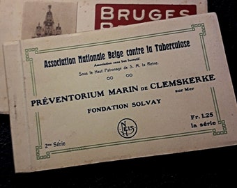 Vintage postcards Sanatorium Préventorium Collectible booklet from the 1920s Belgium souvenir tuberculosis care