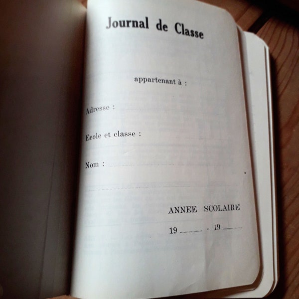 Journal de classe scolaire  agenda vierge ancien école  collection vintage rare années 50-60