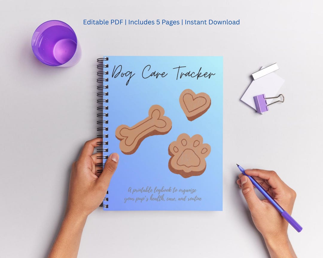 Pet Care Planner Printable | Dog Tracker Bundle | Vet Visit Log, Daily ...