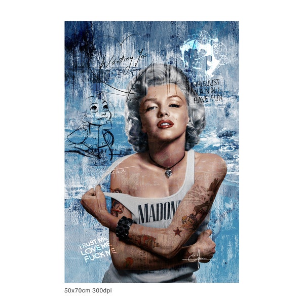 Monroe, poster, art, digital painting, streetart, modern art