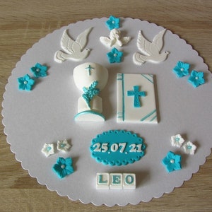 Communion Confirmation Baptism Cake Decoration Cake Topper Fondant Cake