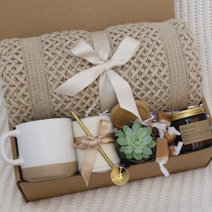 Sending Hugs Gift Box For Her, Birthday Gift, Self-Care, Comfort Care Package For Women, Sending Hugs And Love, Sympathy Gift FarmhouseBlanket