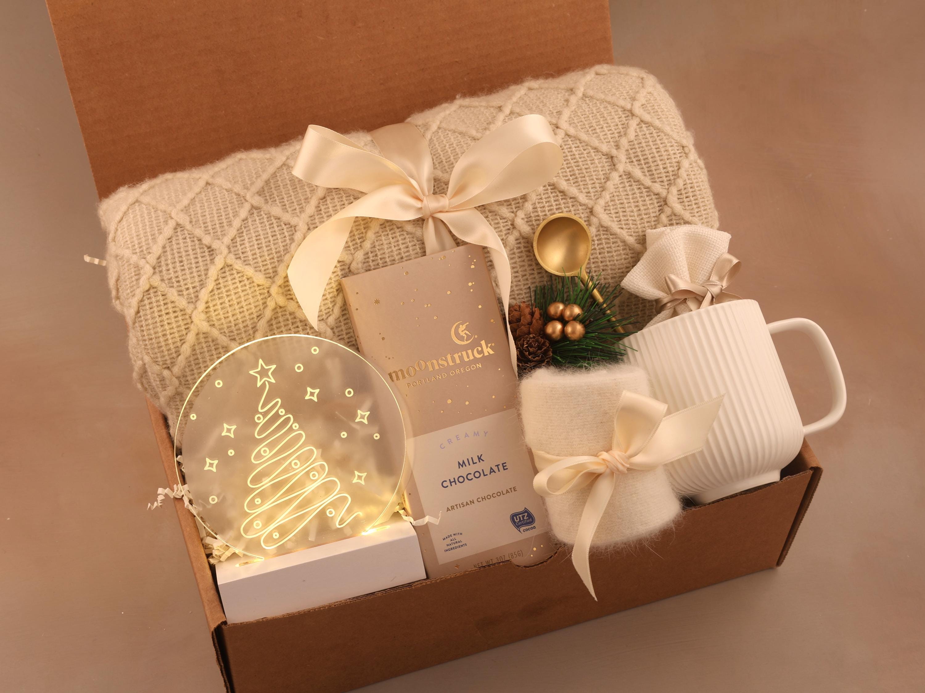 Personalized Holiday Gift Box, Christmas Gift Idea, Warm Gift