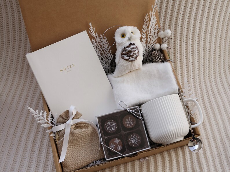 Holiday gift box Best Friend, Christmas gift, Winter gift, Gift box for women, gift idea, Gift box for women, Care package for her Warm gift Owl Truffles