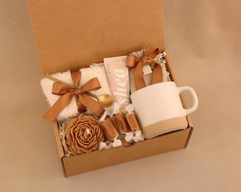 Coffret cadeau Hygge douillet, trousse soins d'automne, boîte câlins, cadeau soins personnels