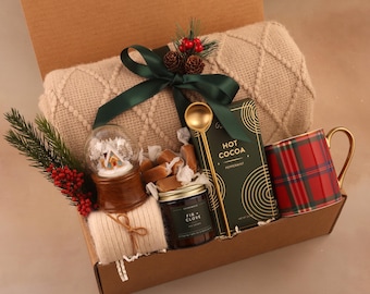 Holiday gift box Best Friend, Christmas gift, Winter gift, Gift box for women, gift idea, Gift box for women, Care package for her Warm gift