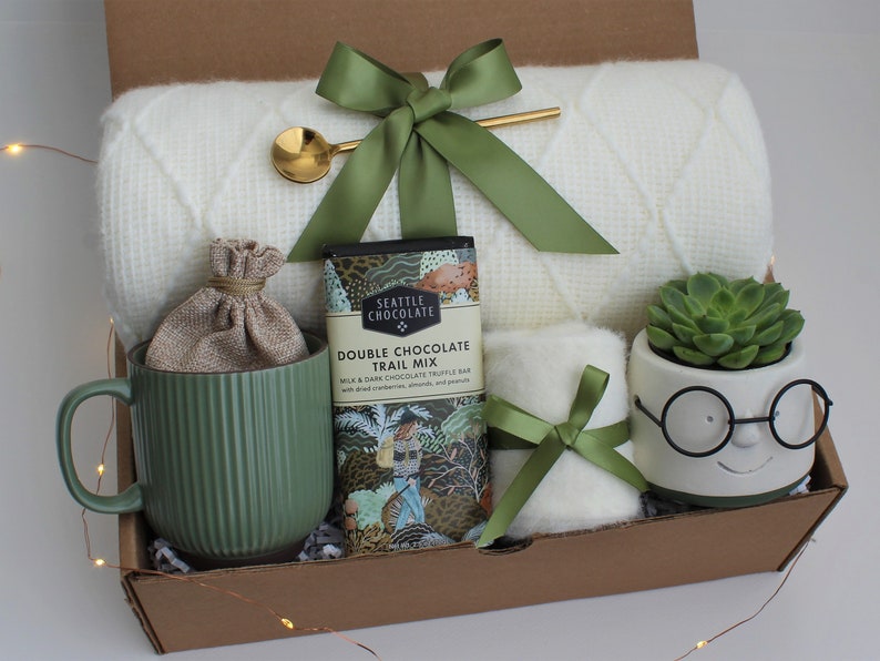 Self Care Gift Box, Sending Hugs Gift Box, Care Package For Her, Care Package Friend, Tea Gift Box, Cheer Up Gift Box, Thinking Of You FaceWithGlassesSucc