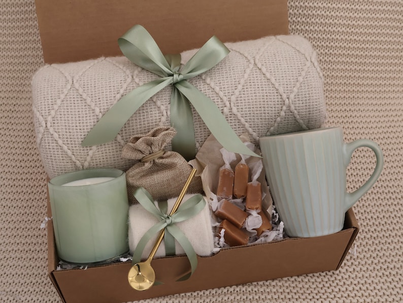 Cozy hygge gift box, Self care gift box, mothers day gift set for her mom, miss you, sending a hug, gift for colleagues image 9