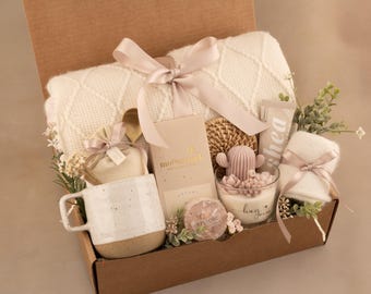 Self Care Gift Box, Sending Hugs Gift Box, Care Package For Her, Care Package Friend, Tea Gift Box, Cheer Up Gift Box, Thinking Of You