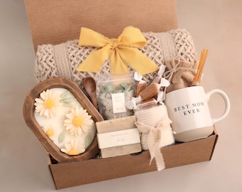 Personalized Mother's Day Spa Gift Box, Cozy Care Package for Her