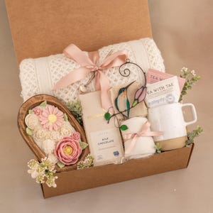 Sunshine Gift Box, Leather Journal, Mug, Tea, Chocolate, Candle