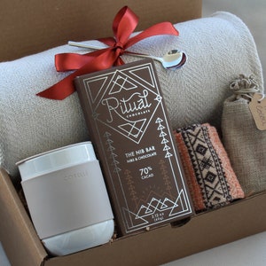 Self Care Box For Women, Friendship Gift, Thinking Of You Gift, Send A Gift Spa Set, Organic Spa Gift Set Nib Bar Tumbler