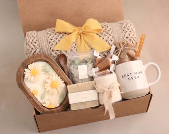 Personalized Mother's Day Spa Gift Box, Cozy Care Package for Her