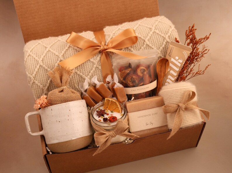 Cozy Hygge Gift Box, Fall Gift Box, Holiday Gifts, Gift Set For Her Mom, Miss You, Sending A Hug, Gift For Colleagues, Self Care Gift Box Fall RusticPotpourri